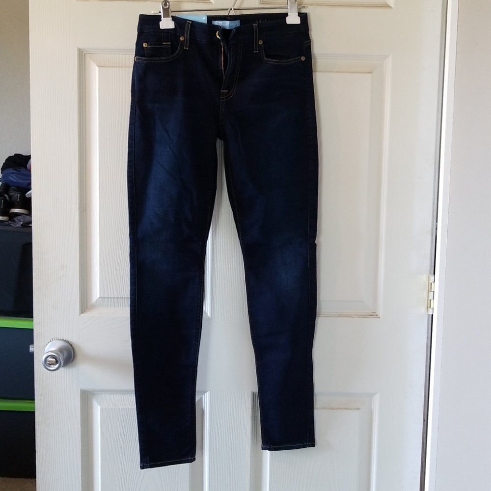 NWT 7FAMK Dark Wash Skinny Jeans Size 26